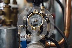 Compact Air compressor regulator pump. Generate Ai