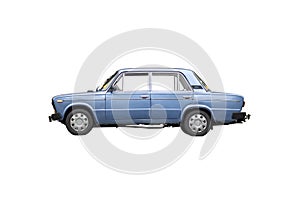Compact blue sedan car VAZ-2101 \