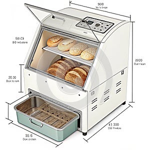 Compact bread proofer box PNG