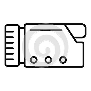 Compact camcorder icon outline vector. Video camera