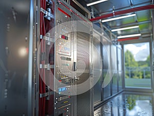 compact data center design maximizing space and computing efficiency, modern architecture photo