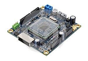 Compact development board with multiple connectivity options and processing unit