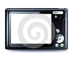 Compact digital camera with empty LCD