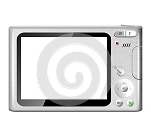 Compact digital camera isolated