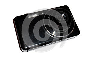 Compact digital camera isolated on white