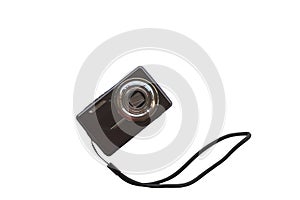 Compact digital photo camera isolate white background