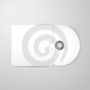 Compact Disc Blank Mockup with Cover