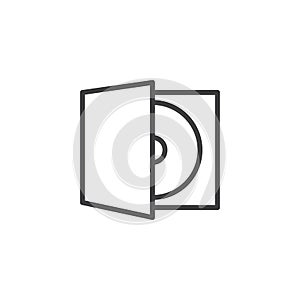 Compact disc case outline icon