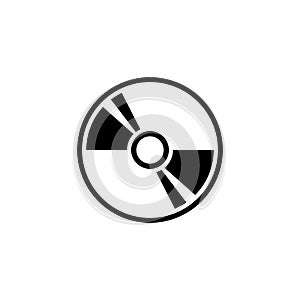 Compact Disc, DVD or CD Storage Flat Vector Icon