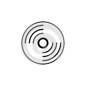 Compact Disc, DVD or CD Storage Flat Vector Icon