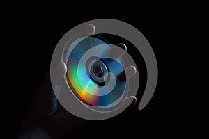 Compact-disc in hand