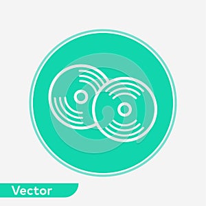 Compact disc vector icon sign symbol