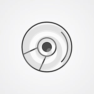 Compact disc vector icon sign symbol