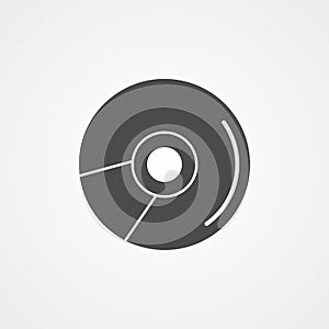 Compact disc vector icon sign symbol