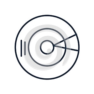 Compact disc icon vector isolated on white background, Compact disc sign