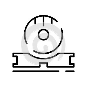 Compact disc icon vector isolated on white background, Compact d