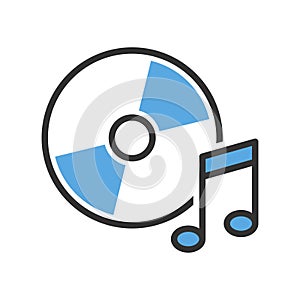 Compact disc icon vector on trendy design