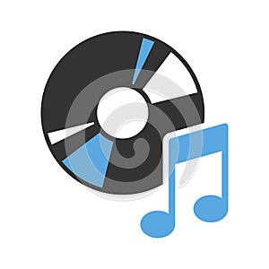 Compact disc icon vector on trendy design