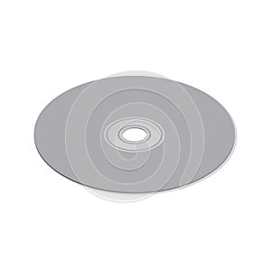 Compact disc in 3d isometric, vector illustration.