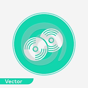 Compact disc vector icon sign symbol