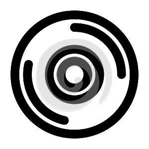Compact disk device isolated icon