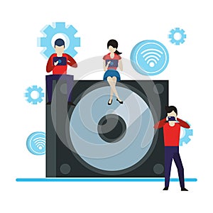 Compact disk device with mini people