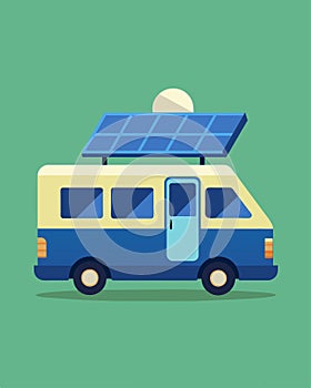 A compact yet efficient camper van with a tiny footprint on the environment thanks to its roofmounted solar panels
