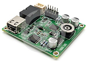 Compact embedded development board with various connectivity options and components