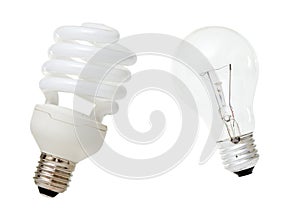 Compact Fluorescent Lamp & Incandescent Bulb photo