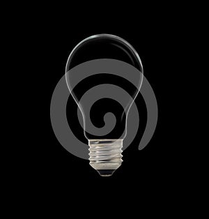 Compact Fluorescent Lamp with lighting on the black background
