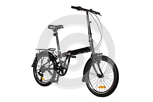 The compact folding bike in black