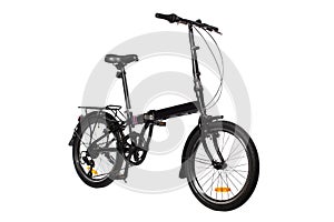 The compact folding bike in black photo