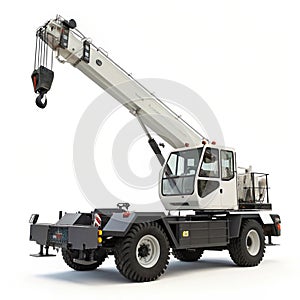 Compact mobile crane 3D model realistic