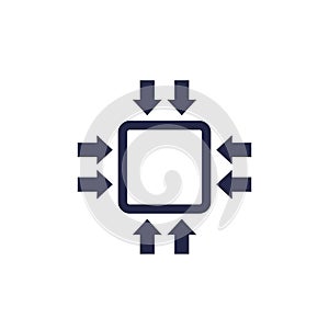 compact size icon on white