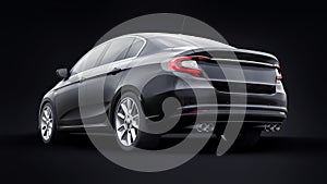 Compact Sports car Family Sedan 3d illustration.