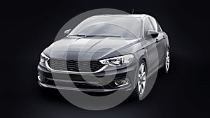 Compact Sports car Family Sedan 3d illustration.