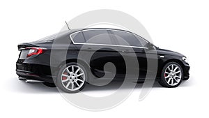 Compact Sports car Family Sedan 3d illustration.