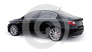 Compact Sports car Family Sedan 3d illustration.