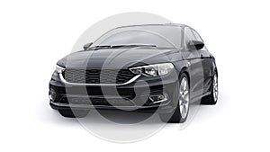 Compact Sports car Family Sedan 3d illustration.