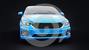 Compact Sports car Family Sedan 3d illustration.