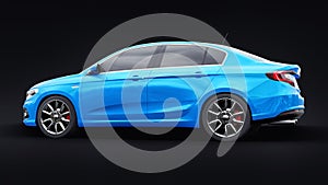 Compact Sports car Family Sedan 3d illustration.