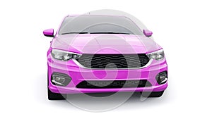 Compact Sports car Family Sedan 3d illustration.