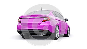 Compact Sports car Family Sedan 3d illustration.