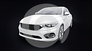 Compact Sports car Family Sedan 3d illustration.