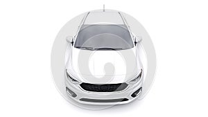 Compact Sports car Family Sedan 3d illustration.