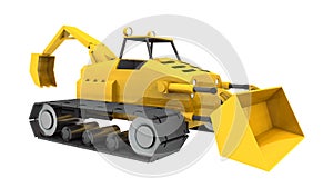 Compact tractor, front loader and backhoe