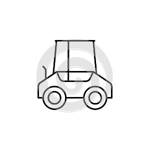 compact tractor icon. Element of construction machine icon for mobile concept and web apps. Thin line compact tractor icon can be