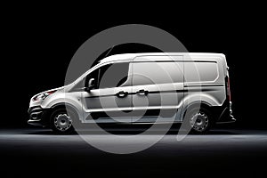 Compact White Cargo Van Efficient and Versatile Transport Solution. AI
