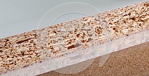 compacted chipboard, chipboard, close-up