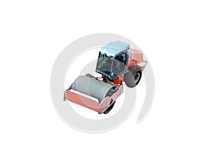 Compactor on white background